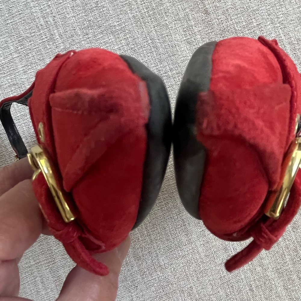 Coach Red Suede Sandra Kitten Slingback Heels. Women’s Size: 6 1/2 . - Picture 6 of 11